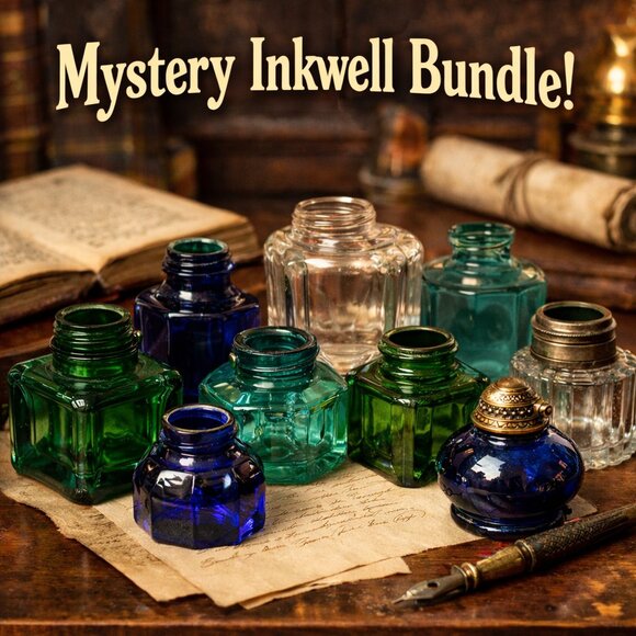 Antique Other - Mystery Antique Inkwell Bundle Set of 5!